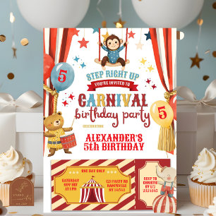 Convite de Aniversário de Menino do Carnaval do Ci