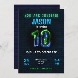 Convite de Aniversário de Menino Editável