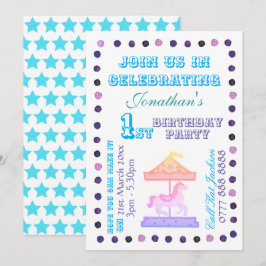 Convite de Aniversário de Meninos/Meninas - Tema C