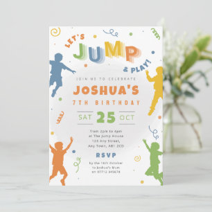Convite de Aniversário de Meninos Salto Festa Tema