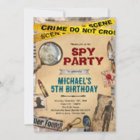 Convite de Aniversário de Mistério de Detetive