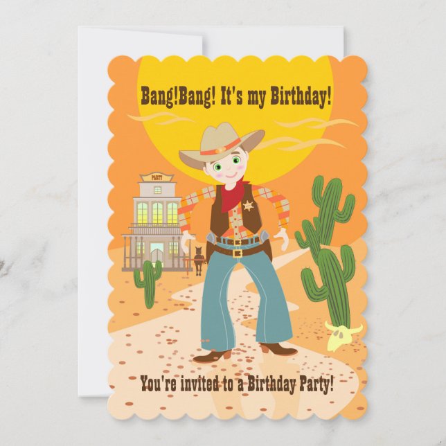 Convite de aniversário de miúdo (Frente)