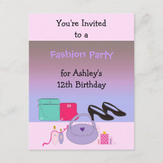 Convite de Aniversário de Moda