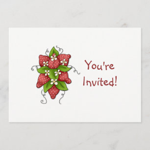 Convite de aniversário de morangos
