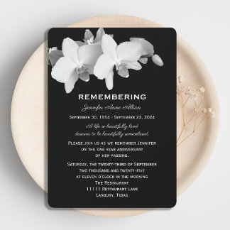 Convite de Aniversário de Morte da Orquídea