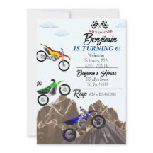 Convite de aniversário de moto