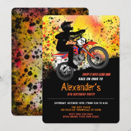 Convite de aniversário de moto/bicicleta de dieta