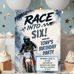 Convite de Aniversário de Moto Cross