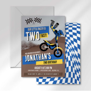 Convite de Aniversário de Moto de Terra Rápido