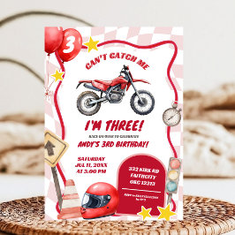 Convite de Aniversário de Moto de Trilha