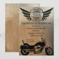 Convite de Aniversário de Motocicleta