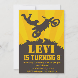 Convite de Aniversário de Motocross