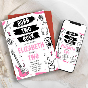 Convite de Aniversário de Música Punk Rock and Rol