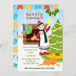 Convite de aniversário de Natal