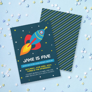 Convite de Aniversário de Nave Espacial