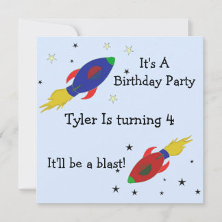 Convite de Aniversário de Nave Espacial