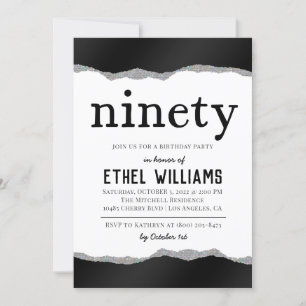 Convite de Aniversário de Ninety Diamond