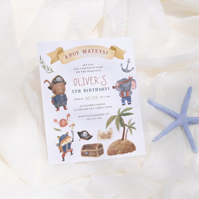 Convite de aniversário de Orçamento de Animais Pir (Criador carregado)