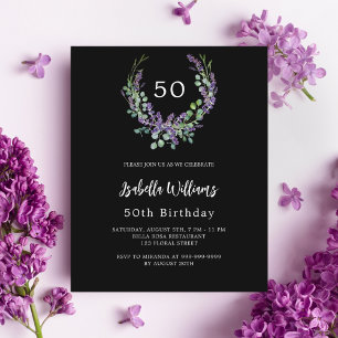 Convite de aniversário de orçamento para florais d