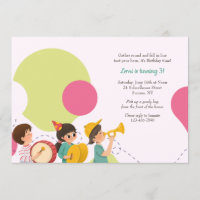 Convite de aniversário de Parada de Filhos