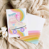 Convite de aniversário de patinação do cilindro