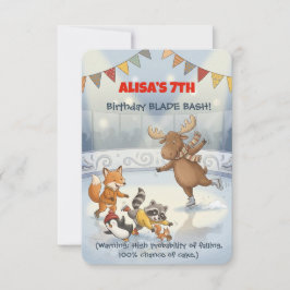 Convite de Aniversário de Patinação no Gelo Winter