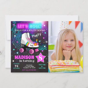Convite de Aniversário de Patinação sobre Rodas de