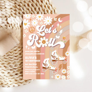 Convite de Aniversário de Patinação Sobre Rodas Re