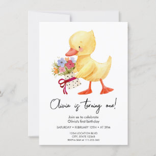 Convite de Aniversário de Patinho Fofo
