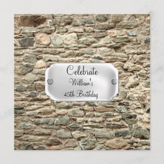 Convite de aniversário de pedra
