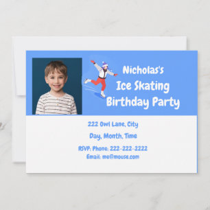 Convite de aniversário de Pele de Gelo Personaliza