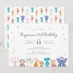 Convite de Aniversário de Personagens Slumberkins