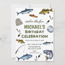 Convite de Aniversário de Pesca