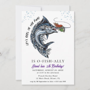 Convite de Aniversário de Pesca