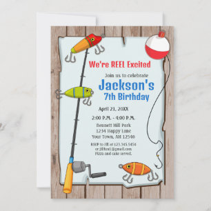 Convite de Aniversário de Pesca Festa de pesca