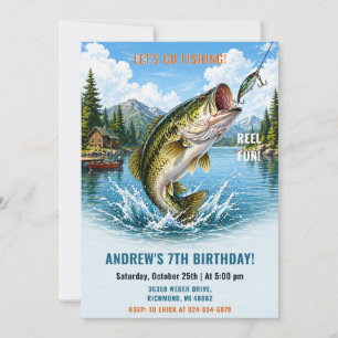 Convite de Aniversário de Pesca Pessoal