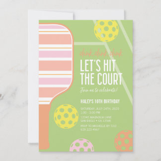 Convite de aniversário De Pickleball ・ Dink Dink