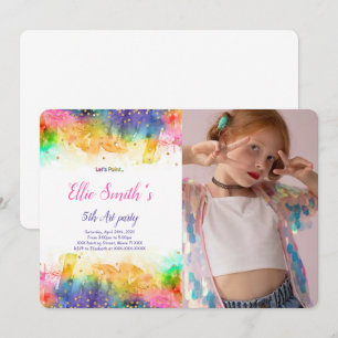Convite de Aniversário de Pintura Editável 