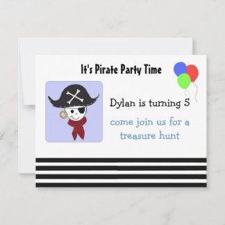Convite de Aniversário de Pirata Legal