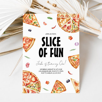 Convite de aniversário de pizza Fazer