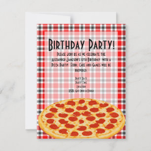 Convite de aniversário de pizza, Tablecloth Desig
