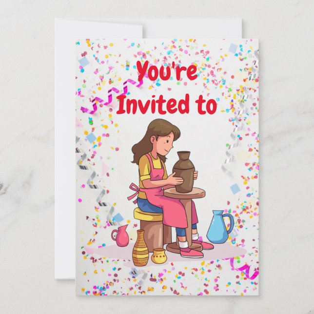 Convite de aniversário de potência (Frente)