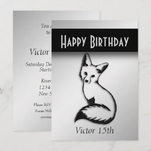 Convite de aniversário de Prata