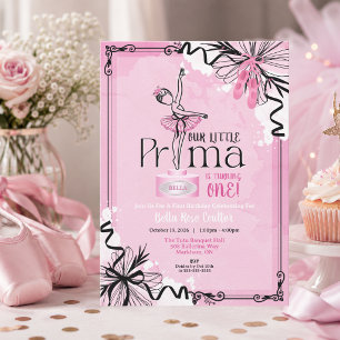 Convite de Aniversário de Prima Ballerina