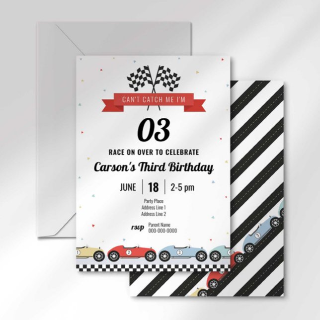 Convite de Aniversário de Primeira Volta de Carro  (Criador carregado)