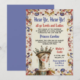 Convite de Aniversário de Princesa da Renascença M