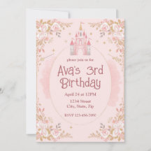 Convite de Aniversário de Princesa Mágica | Aquare