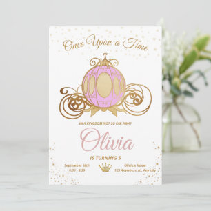 Convite de Aniversário de Princesa Meninas Princes
