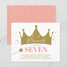 Convite de Aniversário de Princesa Rosa para Menin