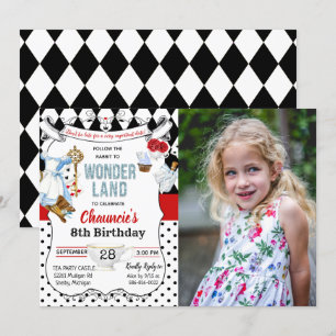 CONVITE DE ANIVERSÁRIO DE QUALQUER IDADE - Alice n